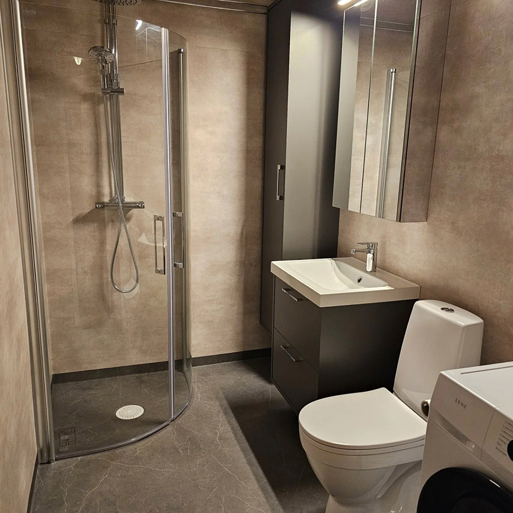 Vi utför badrumsrenovering i Umeå, Vännäs, Vindeln, Robertsfors, Lycksele, Nordmaling och Bjurholm