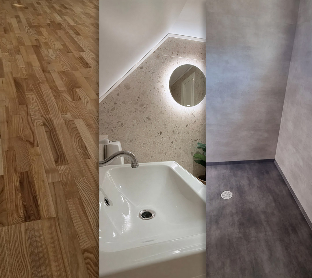 Golvslipning, badrumsrenovering, mattläggning och kakel och klinker i Umeå med omnejd